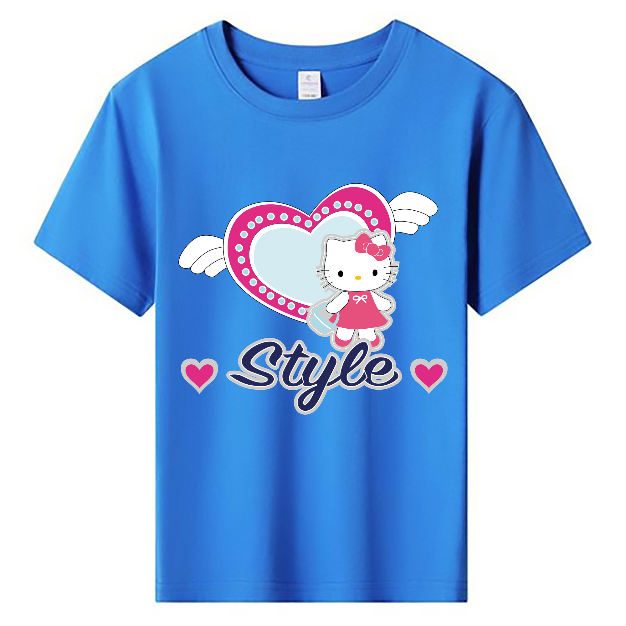 （画像用） Hello Kitty ハローキティ 綿100％キッズTシャツ（フロントプリント）